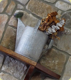 dried arrangement watering can