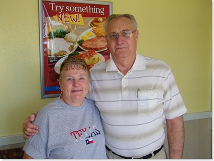 Joyce Cooley & Don at IHOP in SA