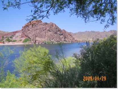 from Parker Dam Road on the Arizona side of the Colorado River