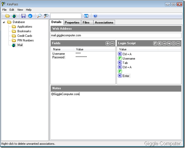 KeyPass - Main window