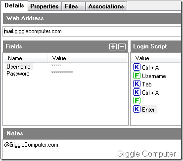 KeyPass - Field detail