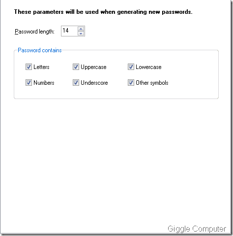 KeyPass - Password generation