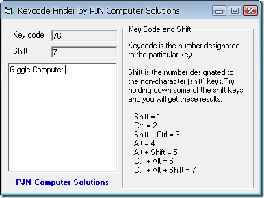 Keycode Finder