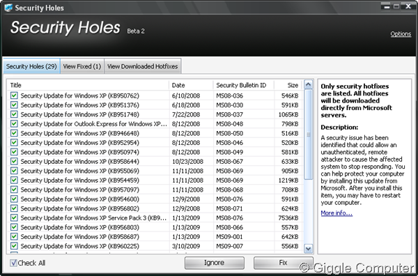 Tools - Security Holes