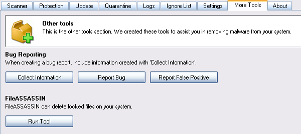 Malwarebytes - More tool