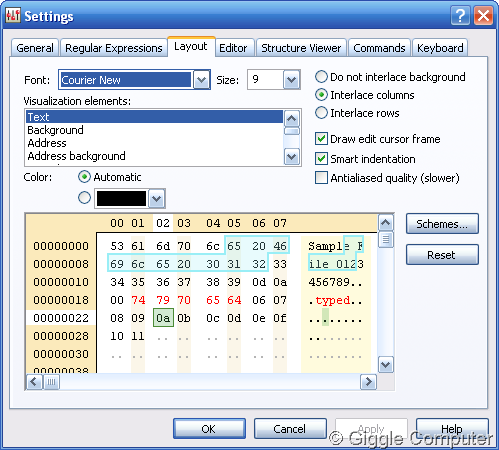 Layout Settings