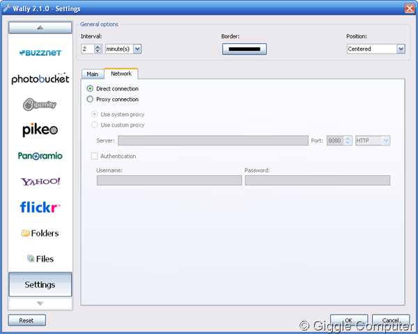 Network settings