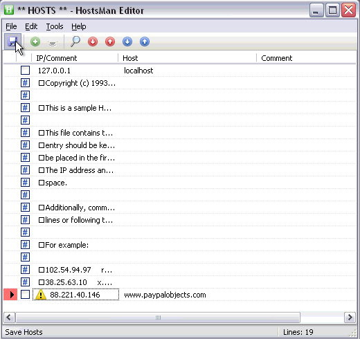 How to block websites using HostsMan