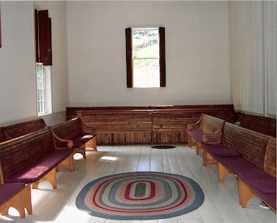 Interior of Meetinghouse, Friends House, Amesbury, MA