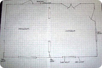 graph paper floor plan