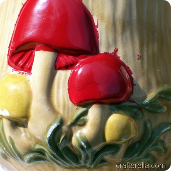 mushroom canisters red paint 2