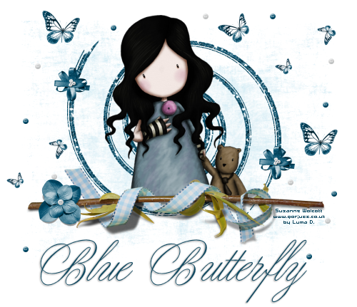 Tag Blue Butterfly