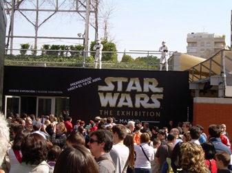 entrada a la exposición de Star Wars, Madrid