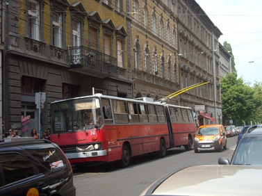 Trolebús en Budapest