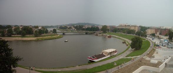 río Wesla desde el castillo de Cracovia