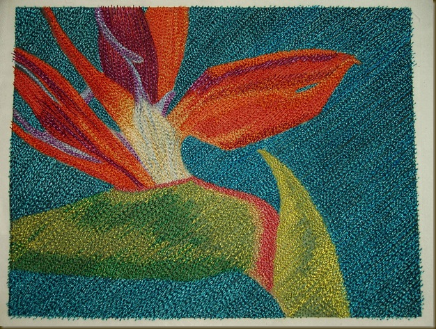bird of paradise embroidery 1