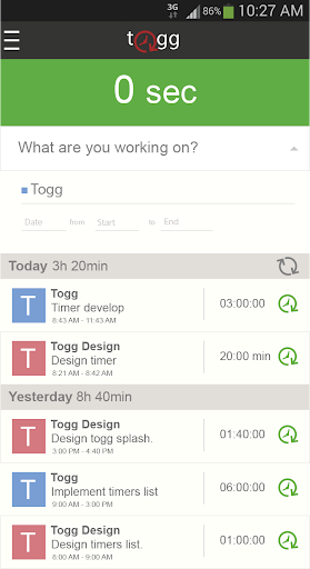 【免費生產應用App】Togg for Toggl - Time Tracker-APP點子