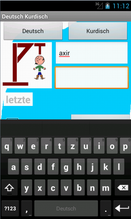 Android application German Kurdish Hangman screenshort