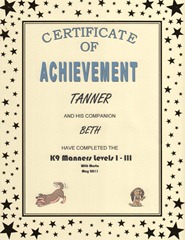 Puppy Manners Certificate
