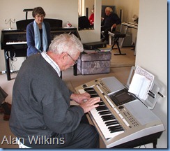 Alan Wilkins brought his Yamaha PSR S-900 keyboard