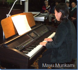 Japanese visitor, Mayu Murakami, played two challenging, straight piano pieces with great feeling and execution