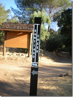 Santiago Creek sign post