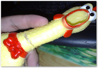 [Dog]紅豆大戰雞型玩具！ - 阿祥的網路筆記本