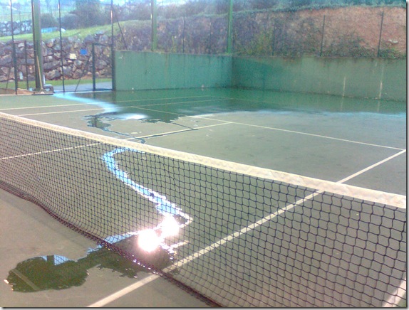 Estado de las pistas cubiertas de tenis el 18-1-2011