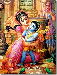 Mother Yashoda binding Krishna