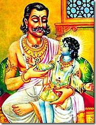 Dasharatha with his son Rama