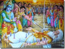 Arjuna bringing water for a dying Bhishma
