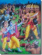 Rama's army fighting Ravana