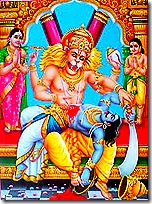 Narasimha Deva killing Hiranyakashipu