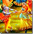 Krishna dancing with a gopi