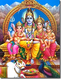 Shiva, Parvati and family