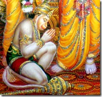 Hanuman offering obeisances