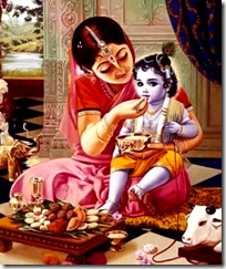 Mother Yashoda and Lord Krishna