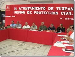 Reunion de Proteccion Civil,  con la asistencia de respresentantes de diversas dependencias, Tuxpan, Ver.
