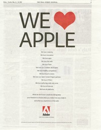 Adobe We love Apple