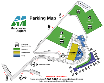airport manchester parking map term long mht boston regional