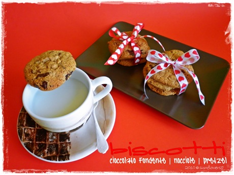 Biscotti nocciole e pretzel