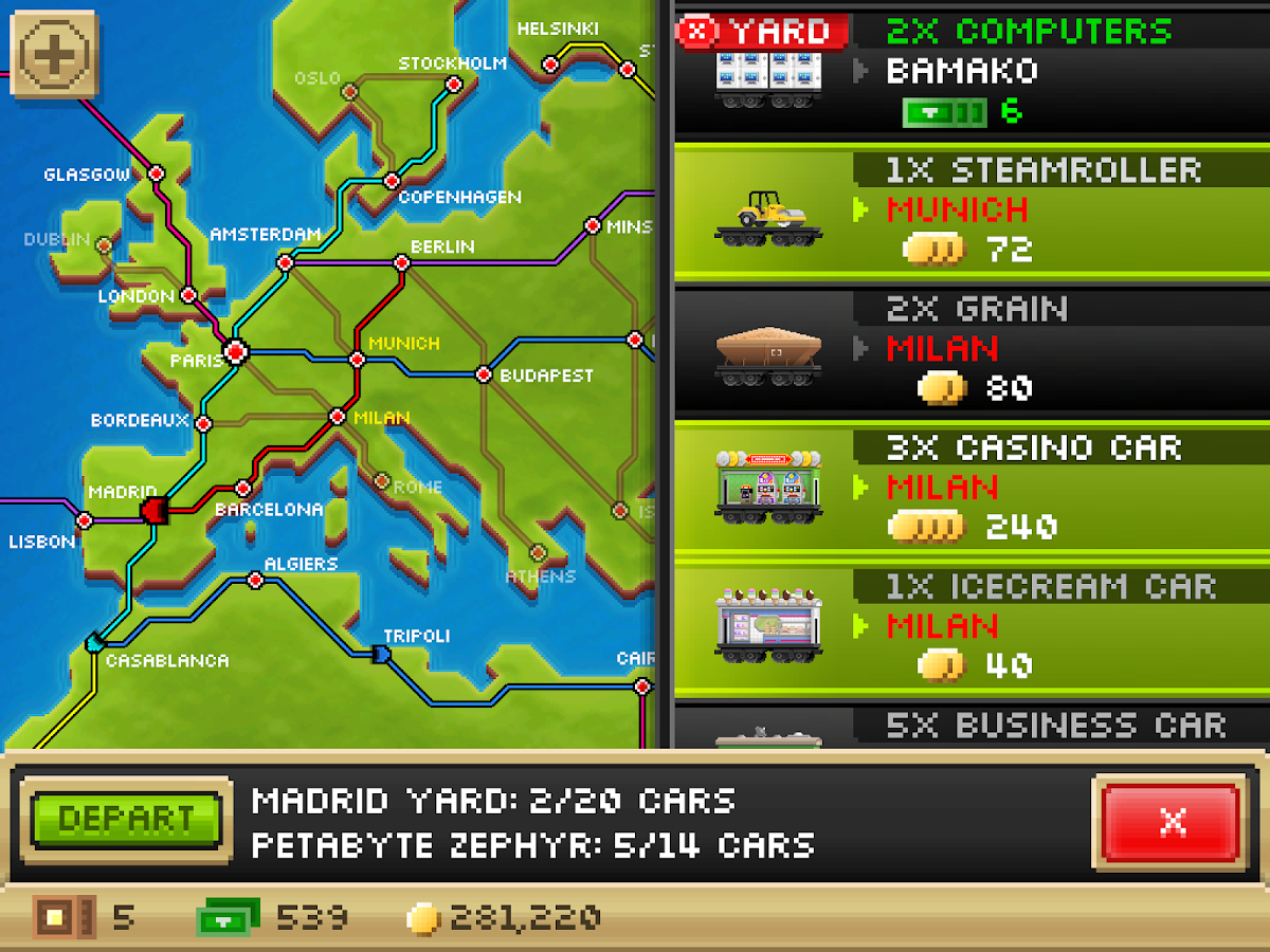 Игра Pocket Trains на Андроид