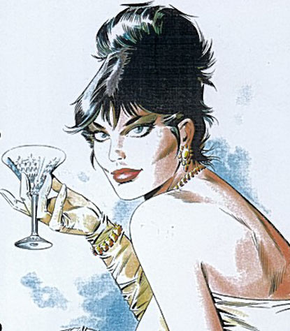 Modesty Blaise toasts her maker
