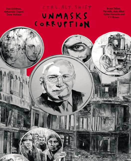 Ctrl.Alt.Shift Unmasks Corruption comic book cover