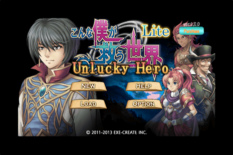 JRPG Unlucky Hero in English