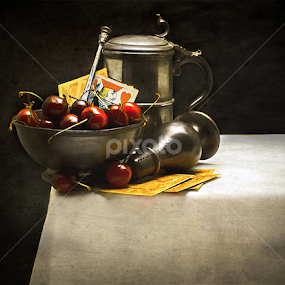 Bowl of Cherries by Jack Hardin - Artistic Objects Still Life