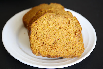slices of pumpkin bread on a plate