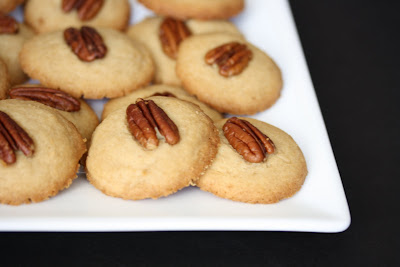 close-up photo of praline pecan cookies