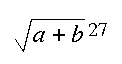 Contoh MathML sederhana 2 - akar kuadrat.