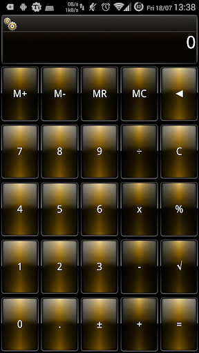 SCalc Dusk Gold theme